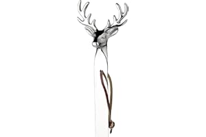 ‎EDZARD EDZARD Schuhlöffel Targo, mit Hirsch-Kopf, Länge 55 cm, vernickelt, silberfarben, hochglanzpoliert, mit Echtleder-Band - Schuhanzieher