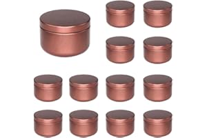 Mnixy Confezione da 20 candele in alluminio marrone scuro da 50 ml, contenitore fai da te, barattoli di immagazzinaggio per realizzare candele, conservazione del tè, regalo, caffè Bea