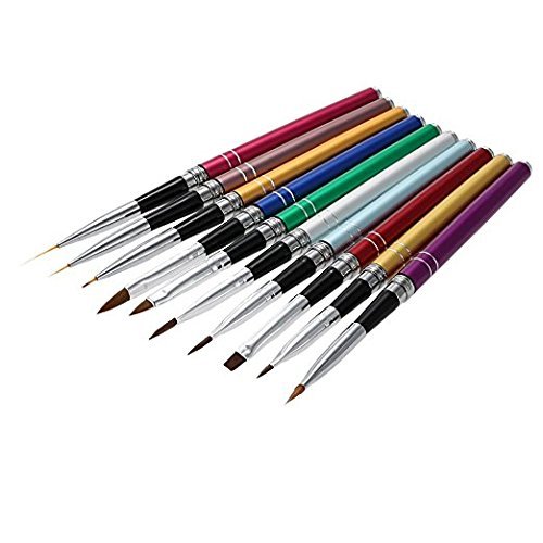 Anself 10-teilig Nagel Pinsel Set für UV-Gel- und Acrylfingernägel - 2