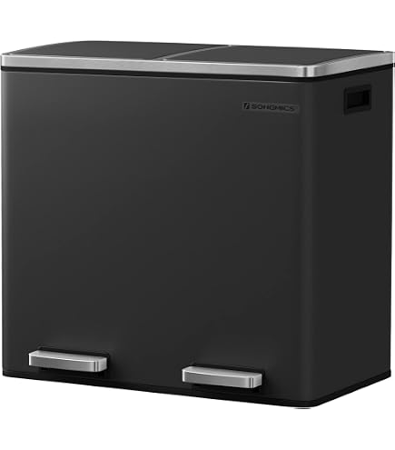 Poubelle De Cuisine 3 Compartiments Klarstein - Tri Sélectif 3x15L - Acier Inox