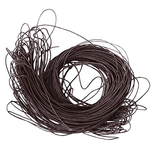 Generic - 45 metros encerado cordón algodón 1mm cadena de fabricación de joyería diy ( café oscuro )