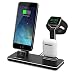 Produktbild ATOPHK Aluminium Uhr Ladestation für AirPods Ladegerät Docks kompatibel für Apple Watch 4/3/2/1 / AirPods/iPhone xs max/xs / xr/X / 8/8 Plus / 7/7 Plus/iPad (101-Schwarz)