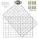 Produktbild Yuede Eisen Gitter Grid Panel Set 2 Stück,Grid Mesh Display Panel dekorative Eisen Rack Clip Foto Wand hängen Bildwand, Ins Art Display Fotowand, 25,6 x 17,7 Zoll