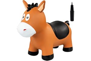 INPODAK Animal Hopper, Horse Space Hopper, Bouncy Animal Hopper for Kids, Jumping Horse for Kids, Toddler Ride On Toy, Hopping Games for Boys Girls