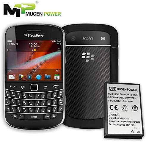 BlackBerry Bold Touch 9900 3600mAh Extended battery Better hand Grip [9930 9850 Torch 9860 9790 Curve 9380] (Black)