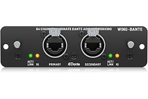 Behringer WING-DANTE WING Erweiterungskarte für 64x64-Kanal Audinate Dante AoIP Netzwerk