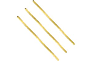 LAVMHAB Tubo rotondo in ottone, 2 mm di diametro esterno x 0,3 mm di spessore della parete x 200 mm di lunghezza, tubi rotondi in ottone senza cuciture, per artigianato fai da te (3 pezzi)