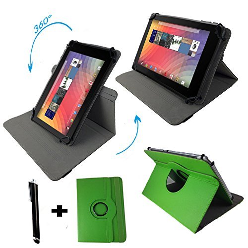 Trekstor Volks-Tablet (SurfTab duo W1) - 10.1 Zoll Drehbare Tablet Schutztasche mit Standfunktion + Touch Pen – Grün 10.1 Zoll 360