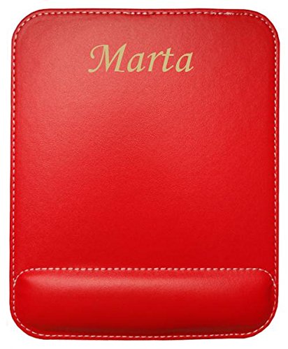 Almohadilla de cuero sint tico de rat n personalizado con el texto Marta nombre de pila apellido apodo Almohadilla de cuero sint tico de rat n personalizado con el texto Marta nombre de pila apellido apodo
