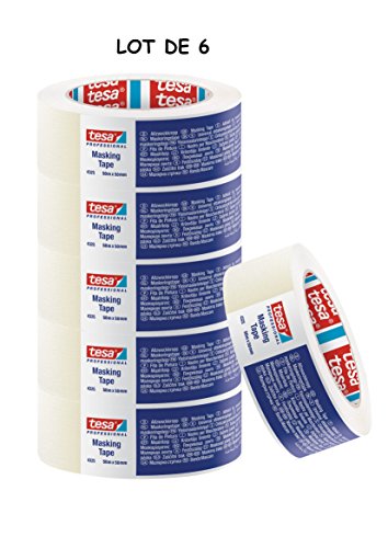 Preisvergleich Produktbild 6 Stück TESA Krepp ausblenden Standard – Breite 50 mm