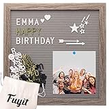 rillentafel selber machen 【Felt Letter Board Size & Two Display】: 12 x 12 Zoll grauer rustikaler Holzrahmen, befestigter Metall-Sägezahnhalter und stabiler & verstellbarer Holzständer, der zum Aufhängen oder Stehen auf dem Tisch geeignet ist. Natürlich inklusive Stoffbeutel zur sicheren Aufbewahrung von Briefen.