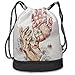 Produktbild NasNew Flora In Hand Print Drawstring Bags - Simple Gym Shoulder Bags