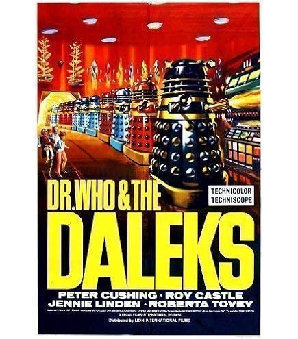 Dr. WHO & THE DALEKS .. Peter Cushing 1965 TV Movie Poster A1 A2