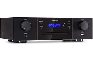 Auna CD-1000 DG, Reproductor de CD, USB, MP3, Mando a Distancia, CD Player con Pantalla LED, Lector CD, Aluminio, Negro