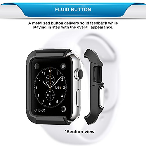  2 Unidades  Funda Apple Watch 42mm Series 1   Series 2   Series 3  iVoler Silicona Case Cover Dura Parachoques Carcasa Funda Bumper para Watch 42mm Series 1   Series 2   Series 3   Ultra-delgado   Shock-Absorci  n   Anti-Ara  azos  - Garant  a Incondicional de 18 Meses