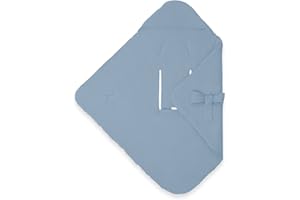 Hauck Baby Einschlagdecke Snuggle so Cosy, Baumwolle, für Neugeborene Universal für Babyschale, Kindersitz, Reboarder, Kinderwagen, Buggy, Wippe mit 5 Punkt Gurt, 30° Waschbar (Dusty Blue)