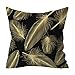 Produktbild IMJONO Kissenbezug 60x60cm, Gold Plant Printed Polyester Kissenbezug Sofa Kissenbezug Home Decor A