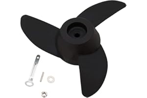 U-BCOO Elice marina Motore propulsore per esterni elettrici per motocicli da 55lb, 62lb, 86lb Accessori per barche a 3 pale (nero)