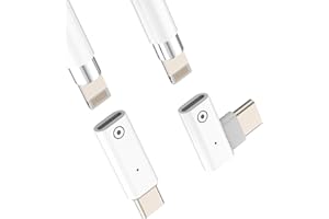 WASRUYI (Per Ricaricare Apple Pencil 1st Generazione,non supporta altri dispositivi)Adattatore Lightning Femmina a USB C Maschio (2 Pack) Connettore USB-C Per IPad Pro Matita Penna Sostitutivo Ricarica Type C