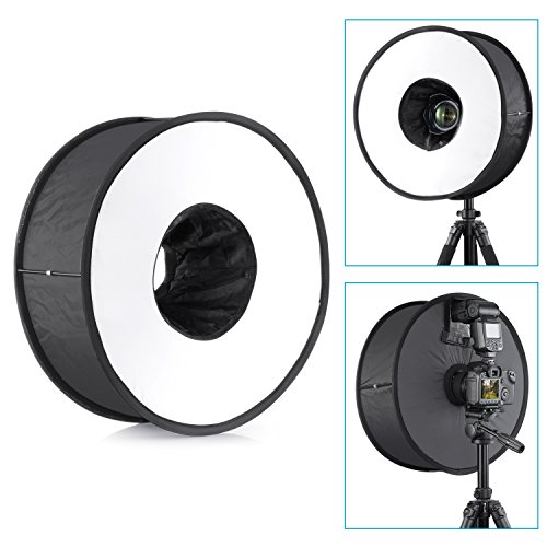 Neewer 18   45cm Ronde Universelle Pliable Diffuseur Anneau Magn  tique de Flash Soft Box Bo  te de Lumi  re pour Canon  Nikon  Yongnuo  Sony  Version Simplifi   