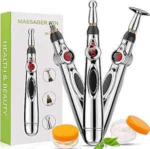 BEE Electronic Acupuncture Pen, Electric Meridians Laser Acupuncture Machine Magnet Therapy Instrument Meridian Energy Pen Massager Relief Pain Tool