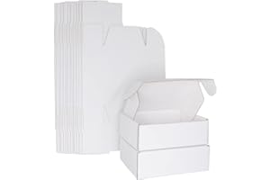 STRBOXONG Scatole di spedizione in cartone ondulato, bianca 150x100x50mm piccoli pacchetti postali per l'invio, scatole di imballaggio marrone per affari, stoccaggio o regalo (25 pezzi)