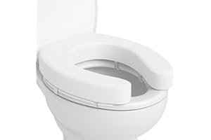 Vive Toilet Seat Cushion (Soft Cushioned Foam) - Easy Clean Soft Padded Bathroom Attachment - Elongated, Standard Seats - Comfort and Support Donut for Handicap, Adults, Coccyx Tailbone Pain Relief