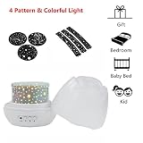 Generic L8-White LED Rose Star Auto Rotate 4 Slideshadow Color Changing Night Light, Plastik, weiß, 12.5 x 12.5 x 12.5 cm - 7