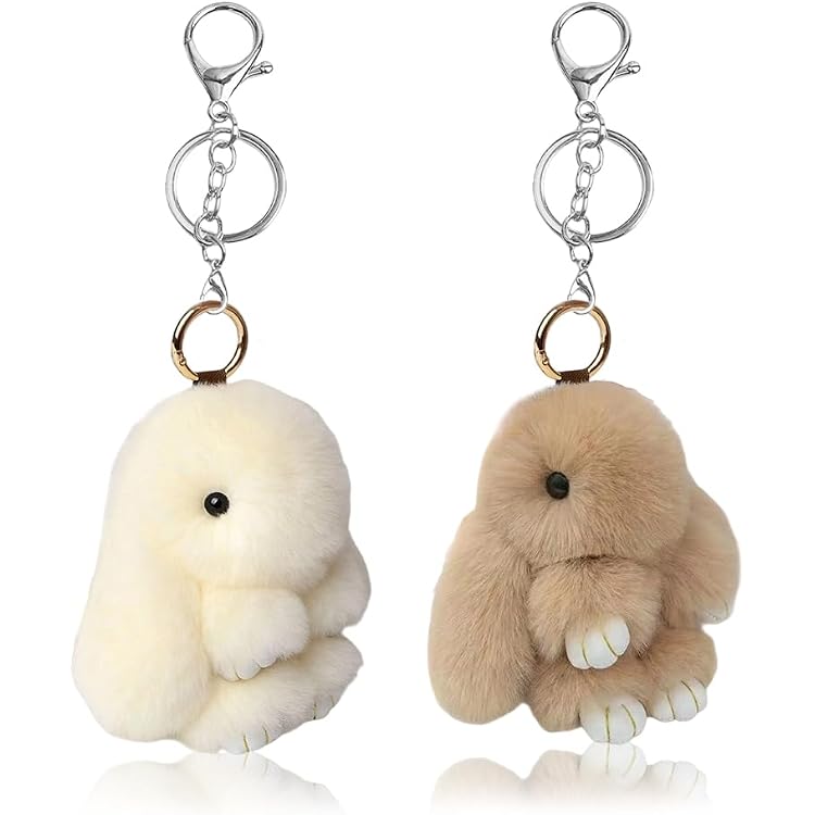 Porte-clés Lapin Kawaii - Lot De 2 Breloques Mignonnes En Zinc, Décoration Pour Sac Ou Clés - 6
