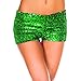 Produktbild Pailletten Shorts Luckycat Sommerhosen Damen Kurz Mode Frauen Hohe Taille Yoga Shiny Sport Hosen Shorts Metallic Hosen Leggings Shorts Hose Sommerhosen Pants Hosen (Grün, Small)