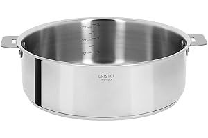 Cristel - S26QMP- Sauteuse inox 26cm sans poignée amovible - Collection Casteline