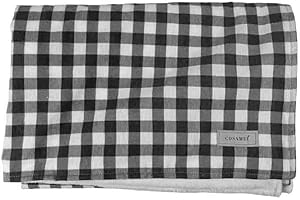 Cosamui Manta para bebé recién Nacido - Manta para Silla de Paseo - Exterior de algodón - Interior Ultra Suave - 100x75 cm (Vichy Negro)