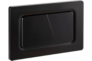 Empyreal Plaque de déclenchement avec jeu de levier de chasse et cadre de montage,pièces de rechange compatible avec Geberit Sigma 01,20,30 & UP320 & 300-115883161-double chasse(Noir Mat)