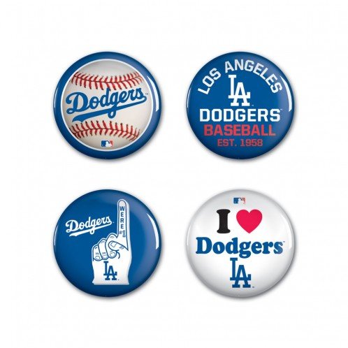 'officielle MLB 'Los Angeles Dodgers Bouton de, badge, broches comme Lot de 4