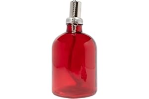 DRULINE Öllampe aus Glas Ölleuchte Ölfackel Gartenlampe Gartenleuchte Lampe Fackel Garten Dekoration (4er-Sparset, Rot)