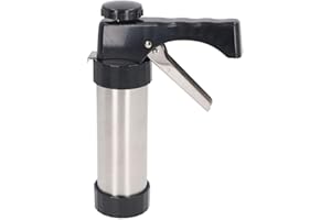 ASIXXSIX Presse à Biscuits, Machine à Biscuits Manuelle en Acier Inoxydable, Kit de Pistolet à Pression pour Biscuits, Gâteaux, Desserts, Churros Espagnols