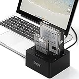 iDsonix® USB3.0 Super Speed Dual Bay 2.5-inch &amp; 3.5-inch SATA Hard Drive Docking Station with Dual-Disk Offline Copy Function and Multiple Data Security - Black