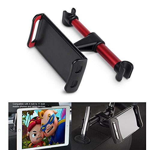 Soporte del reposacabezas del Coche, Soporte Ajustable del iPad del Soporte del Coche Soporte del iPad, Funda para iPad/Samsung Galaxy Tabs/Interruptor Amazon Kindle Fire HD/Nintendo