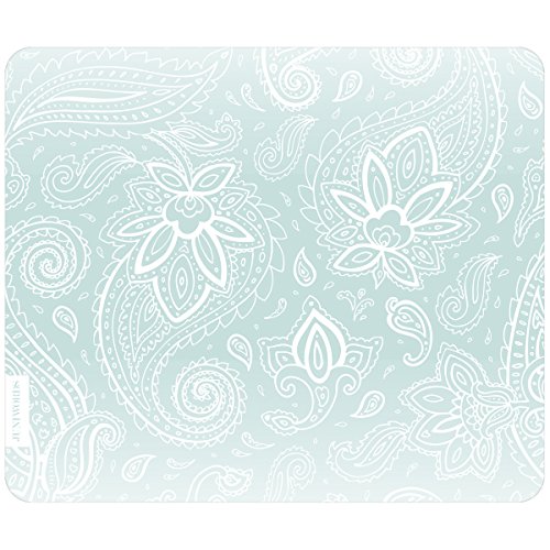 JUNIWORDS Mousepad / Mauspad mit Motiv „Weiße Schnörkel mint“ – ideales Geschenk zum Geburtstag, Weihnachten u.v.m. - 2