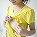 Bearsland Women's Breastfeeding and Nursing Ice Silk Summer Top Yellow UK Size 14-16