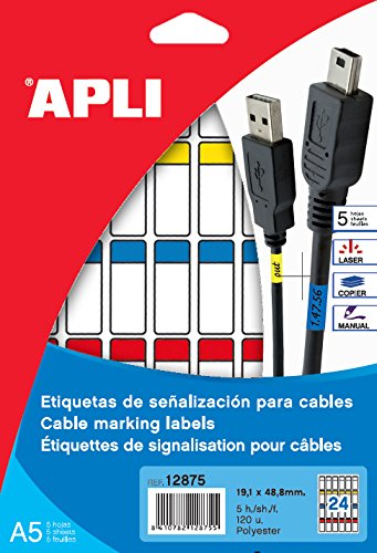 APLI 12875 - Etiquetas imprimibles para cables 19 1 x 48 8 5 hojas reviews APLI 12875 - Etiquetas imprimibles para cables 19 1 x 48 8 5 hojas