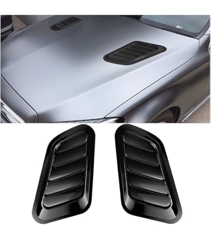 Curboom 6pcs Car Air Flow Vent Cover Fender Trim Universal Auto Chrome