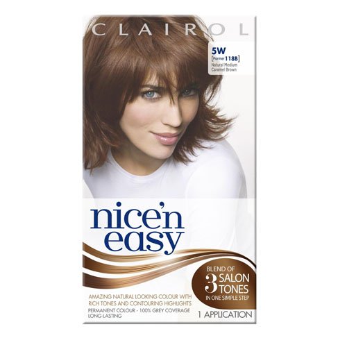 Nice'n Easy Permanent Hair Colour - Natural Medium Caramel Brown (No. 5W, Former Shade No. 118B)