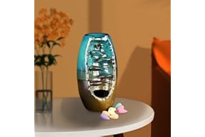 YYW Handmade Backflow Incense Burner,Backflow Incense Burner Incense Holder for Home Office Bedroom Yoga Decoration with 10 Pcs Free Cones and Exquisite Present Box Best Gift (Waterfall)