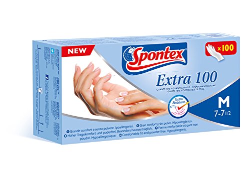 Spontex Einmalhandschuh Extra Vinyl 100-er, hautverträglich und reißfest - 3