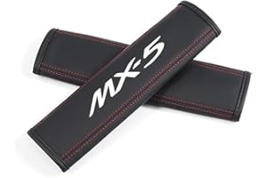 USSAY 2Pcs Car Seat Belt Cover Pads for Mazda MX-5 Miata NA NB NC ND Soft Comfortable Seat Belt Padding Auto Parts