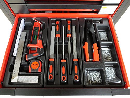 Bensontools Werkstattwagen 542 teilig Werkzeugwagen gefüllt Werkzeug 7 Kugelgelagerte Laden, 1 Stück, XL, 6333 - 5