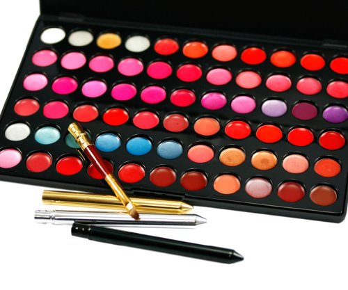Modisch 66 Farben Make-Up Lippenstift Lipgloss Palette mit Pinsel - 3
