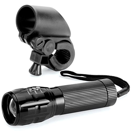 LED Fahrrad Lampe Vorne Abnehmbar Mit Standlicht Und Halterung Im Set, Von Combike – Bicycle MTB Front Licht Leuchte CREE Batterie Betrieben Sehr Hell - 2