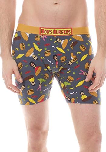 Undergirl Mens Men's Bob's Burgers Character Toss Boxer Briefs Small